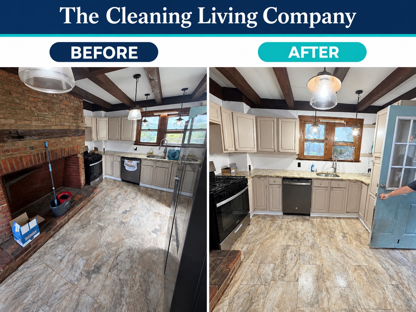 Kitchen refresh before and after