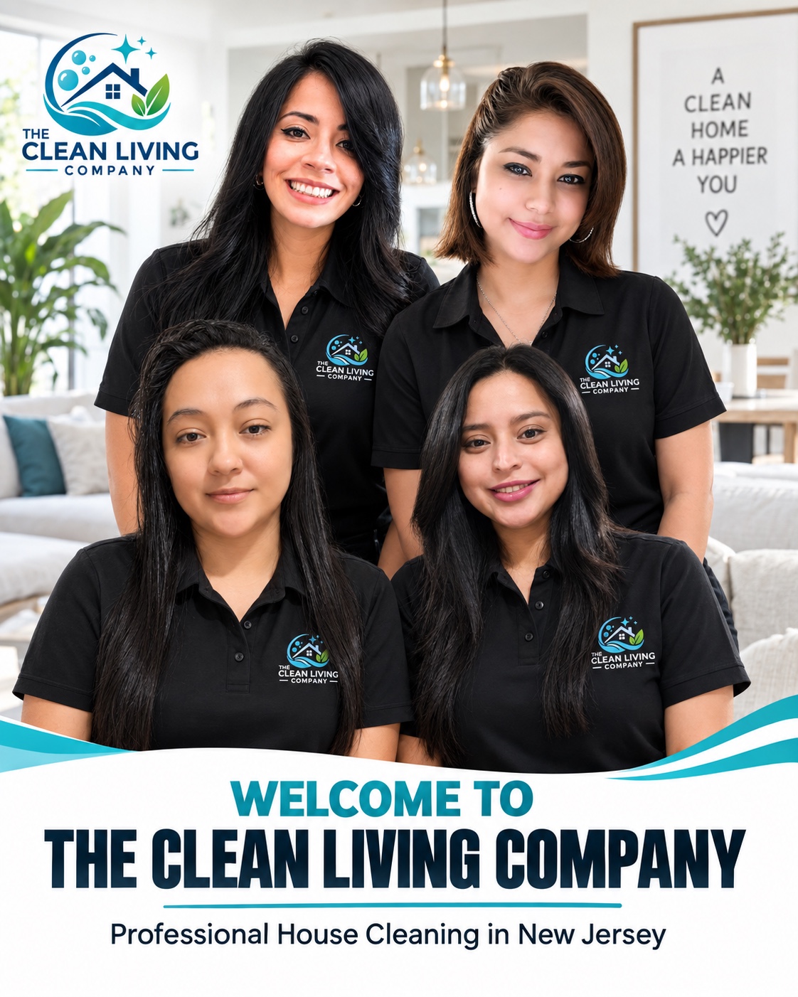 The Clean Living Company cleaning team
